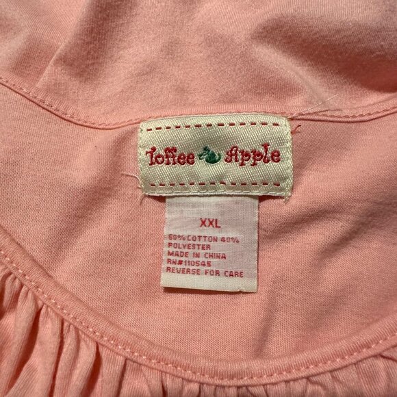 Toffee Apple XXL Bubble Gum Pink Ruched Cap Sleeve Flowing Top Flattering EUC - Picture 9 of 9